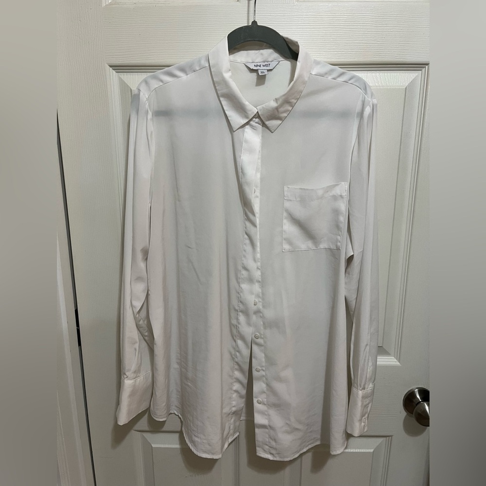 Nine West Cream women’s Button Down Shirt
